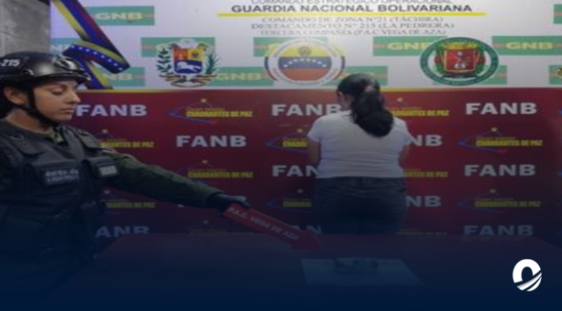 Mujer fue detenida en Táchira por intentar trasladar 296 gramos de cocaína