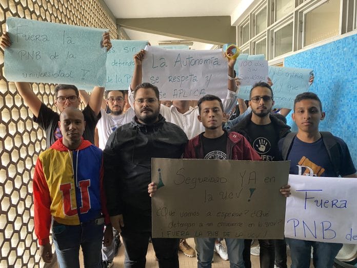 Estudiantes de la UCV rechazaron presencia arbitraria de policías en el campus