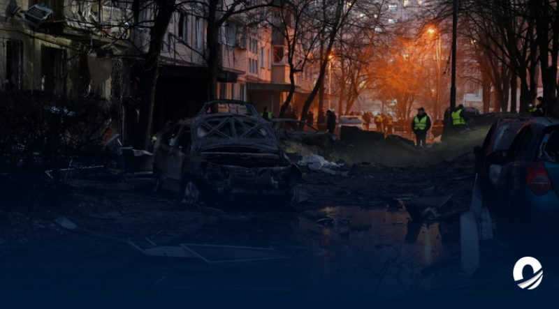 Ataque con misiles dejó al menos 50 heridos en la capital de Ucrania