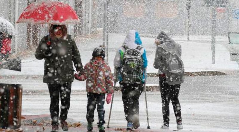 Gran parte de Europa se encuentra cubierta de Nieve y con bajas temperaturas
