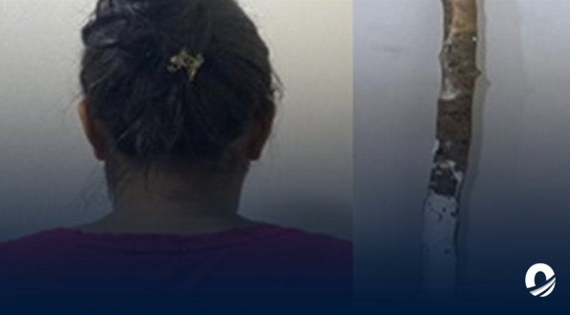 Autoridades arrestaron a mujer que agredía a su hijo con un palo