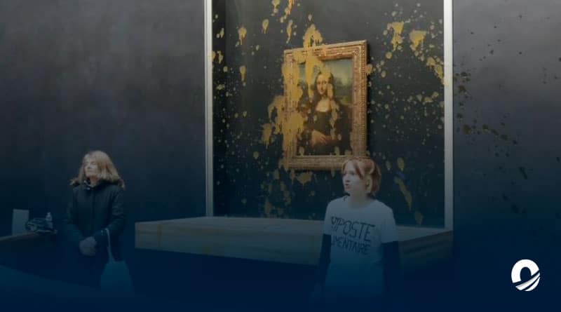 Activistas lanzaron sopa al cuadro de la Mona Lisa