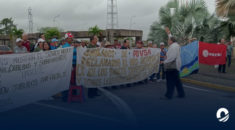 MONAGAS | Jubilados de Pdvsa tomaron las calles en reclamo de deudas pendientes
