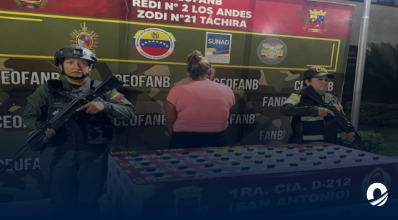 Mujer fue capturada con 50 dediles de cocaína dentro de su estómago