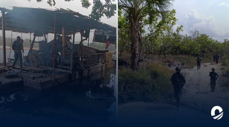 GNB incautó un misil y otros materiales dedicados a la minería ilegal