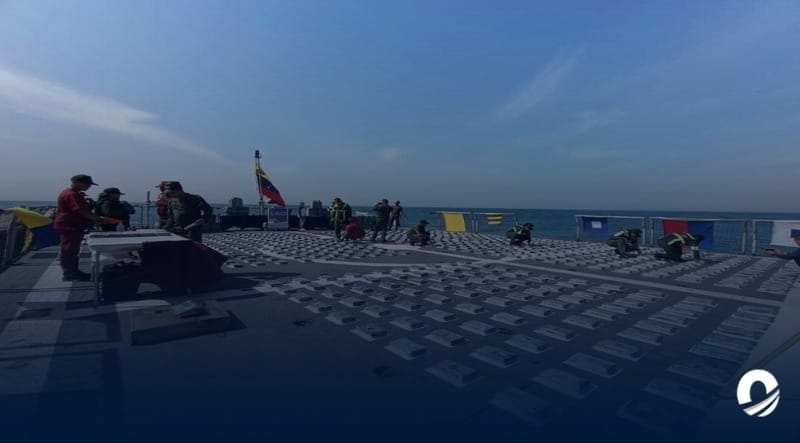 Seis venezolanos fueron detenidos en el mar Caribe por el tráfico de 3.134,5 kilos de droga