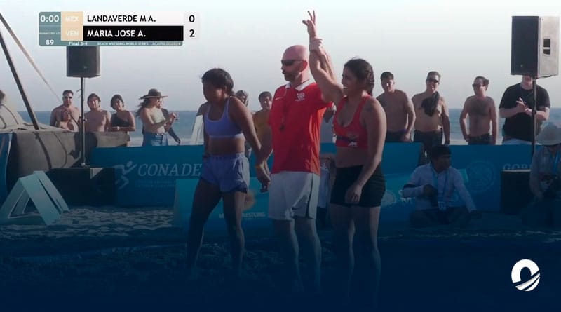 Luchadora sucrense obtuvo el tercer lugar en Serie Mundial de Lucha de Playa