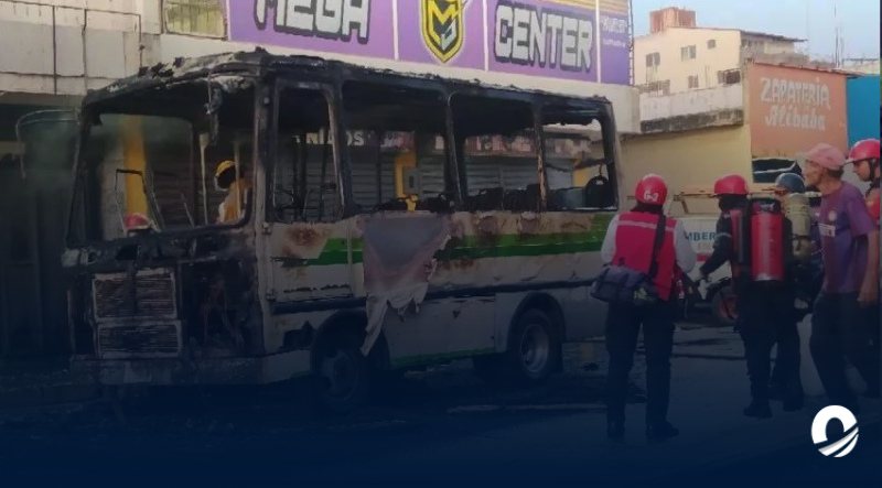 Autobús se incendió y dejó un herido en Maturín