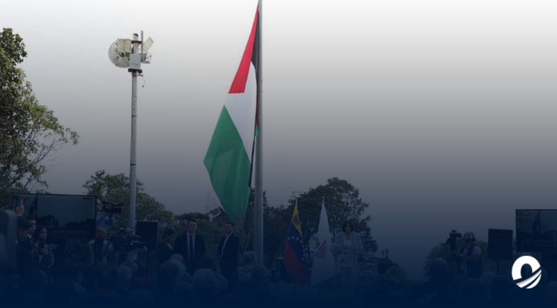 Venezuela izó una gran bandera de Palestina en la cima de El Ávila
