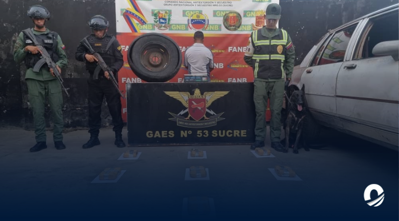 Detenido hombre que transportaba panelas de marihuana dentro de su vehículo en Cumaná