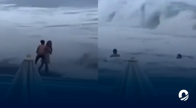 Joven desapareció tras ser arrastrada por fuertes oleajes en Rusia