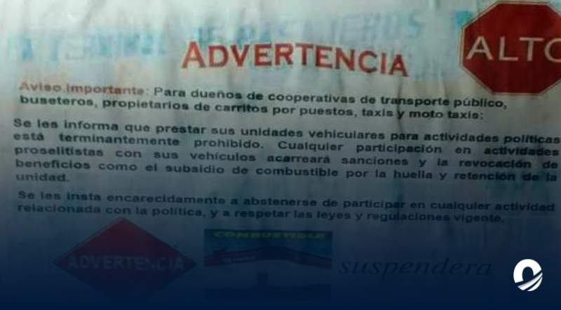 Prohibieron a transportistas apoyar eventos políticos en Machiques