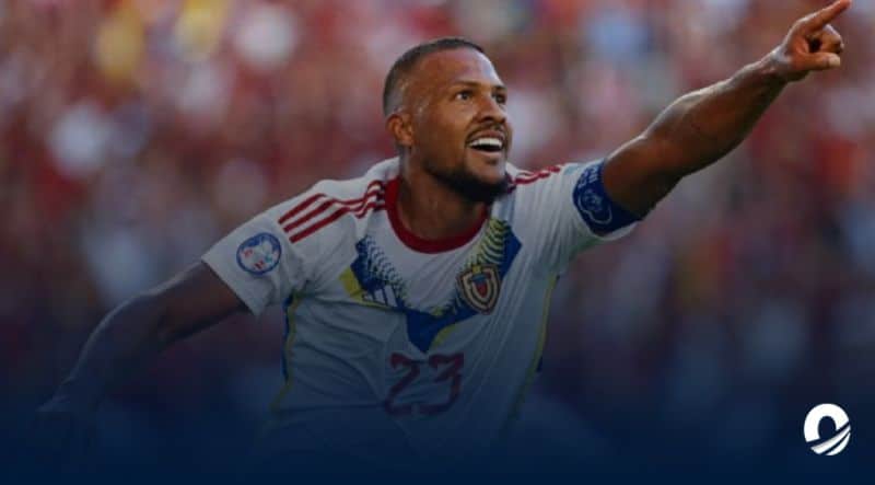 Salomón Rondón amplió su récord como máximo goleador de La Vinotinto