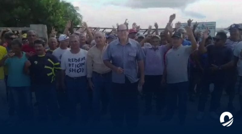 SUCRE | Jubilados de las Salinas de Araya volvieron a protestar para exigir cumplimiento de acta convenio