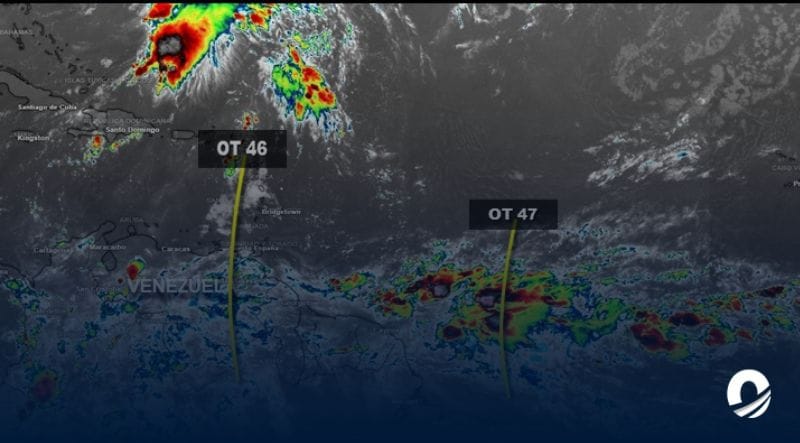 Inameh pronosticó lluvias y descargas eléctricas por paso de la Onda Tropical N°46 en Venezuela