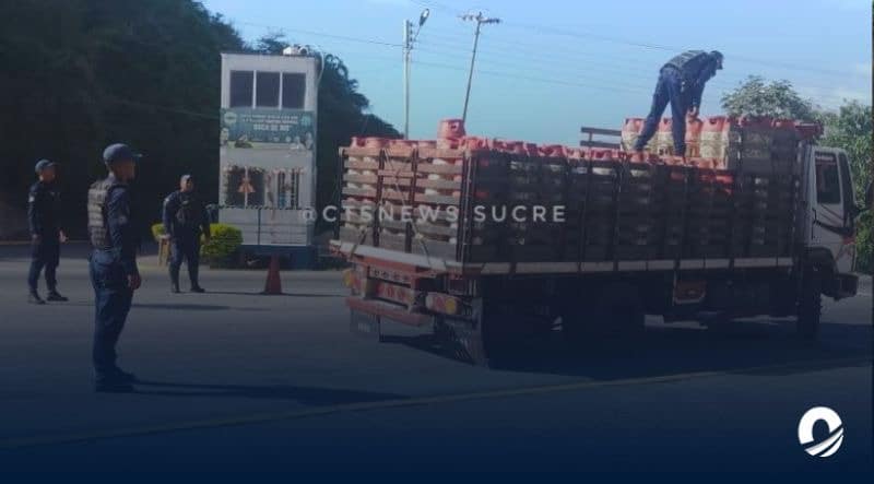 Sujeto fue detenido por transportar 20 cilindros de gas doméstico sin permisología en Sucre