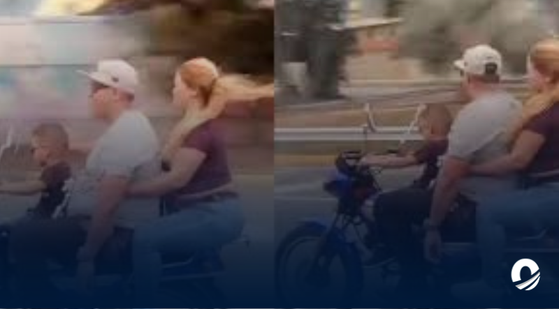 MP investigará a pareja que permitió a un niño manejar una moto en Caracas