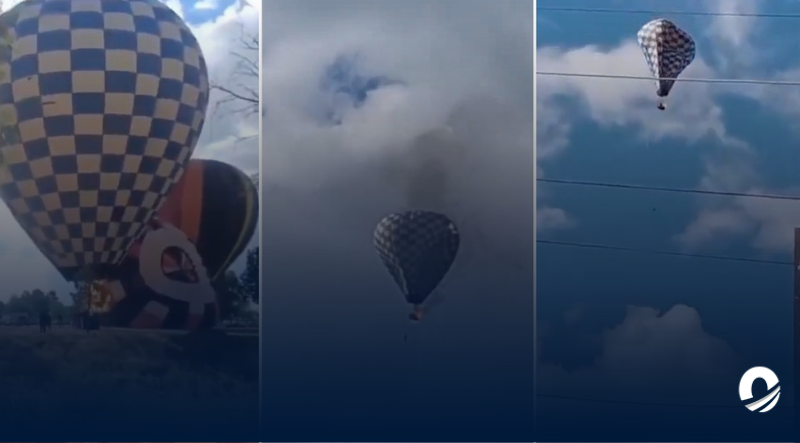 Hombre murió tras caer de un globo aerostático en llamas en México