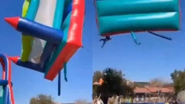 Dos niños sufrieron lesiones en Sudáfrica tras caer de un inflable que salió volando por una ráfaga de viento
