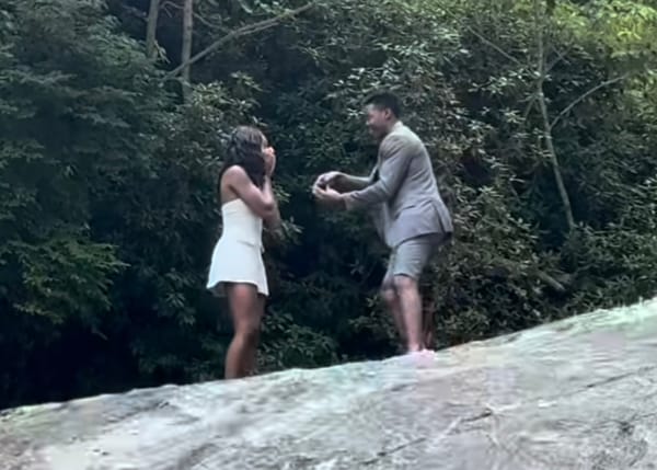 Propuesta de matrimonio sale mal: novio se resbaló y cayó de una cascada en Estados Unidos