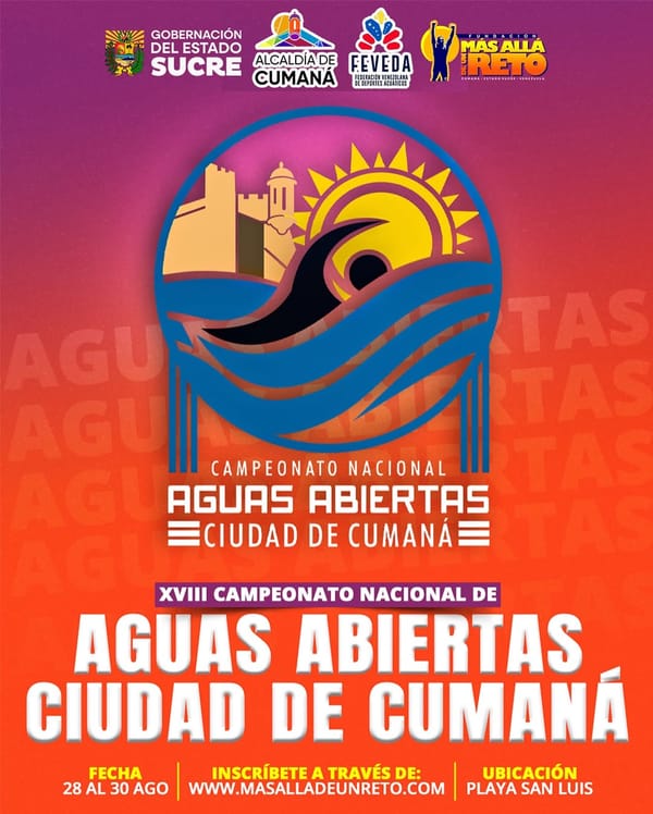XVIII edición del Aguas Abiertas Ciudad Cumaná se realizará del 28 al 30 de agosto