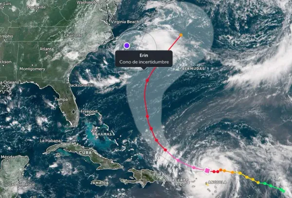 Poderoso huracán: Erin se intensificó a categoría 5 en su camino al Caribe