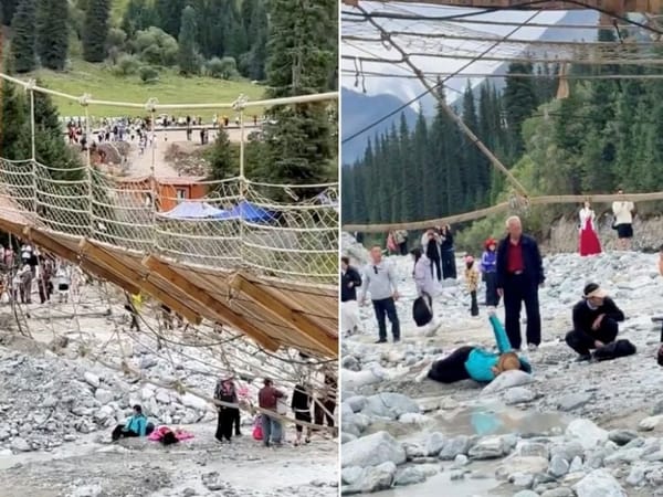 Al menos cinco muertos y más de 20 heridos tras el colapso de un puente colgante en China