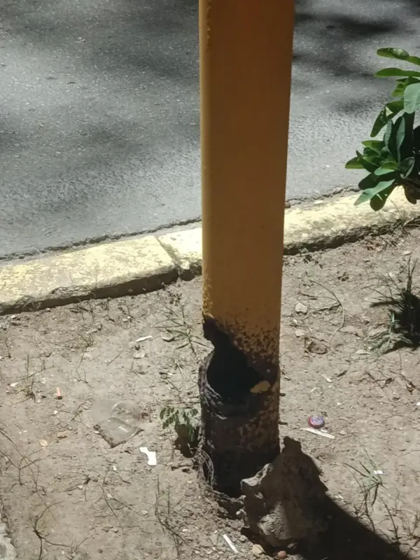NUEVA ESPARTA | Poste dañado mantiene alerta a vecinos del sector Apostadero de Maneiro