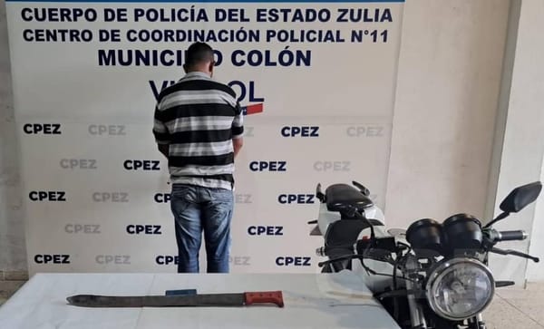 Hombre fue detenido por atacar con un machete a su ex y su actual pareja en Zulia
