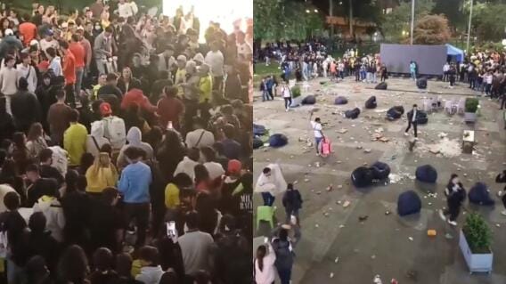 Hinchas de Venezuela y Colombia protagonizaron riña en Bogotá