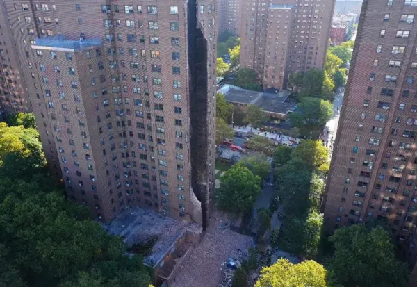 Explosión de gas provocó daños en un edificio de Nueva York