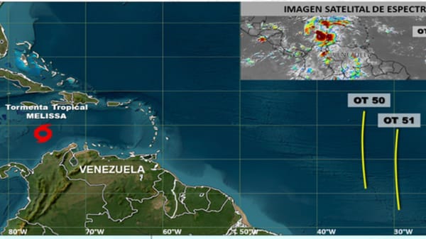 Inameh: se espera la llegada de las ondas tropicales 50 y 51 a Venezuela en los próximos días