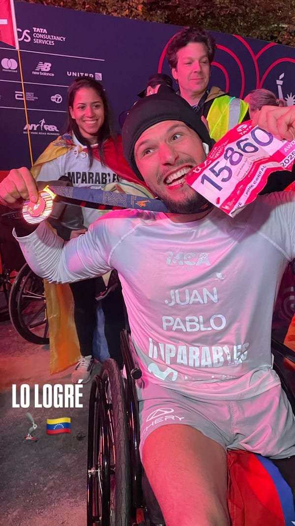 Imparable: Venezolano Juan Pablo Dos Santos completó la Maratón de Nueva York