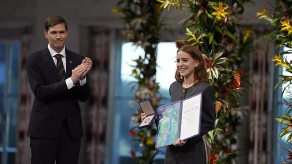 Ana Corina Sosa recibió el Nobel de la Paz en nombre de su madre María Corina Machado