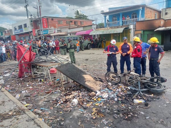 Cuatro heridos tras incendio en comercio de fuegos artificiales en Yaracuy