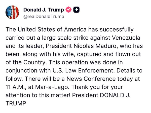 Donald Trump afirma haber capturado a Nicolás Maduro y Cilia Flores tras ataques