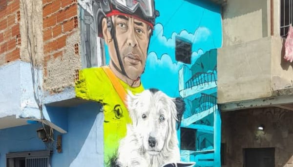 Habitantes de El Valle homenajearon a Tsunami y a su dueño Jorge Beens con un mural