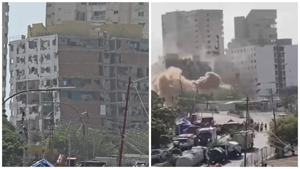 Torre de la OPP36 de La Guaira fue dinamitada: familiares exigieron que se les permita seguir buscando cuerpos