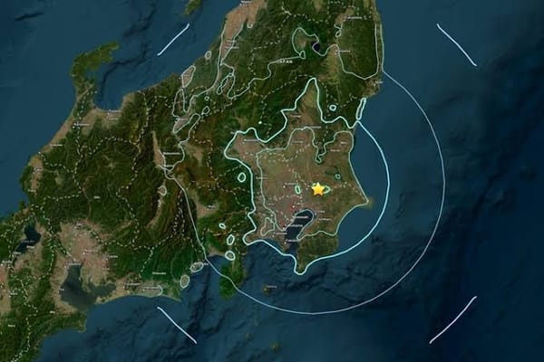 Sismo de magnitud 5,8 se registró en la región central de Japón
