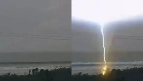 Mujer murió tras ser alcanzada por un rayo mientras caminaba por una playa en Brasil