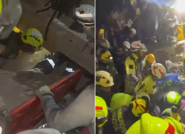 Mujer fue rescatada tras pasar 36 horas atrapada entre los escombros en Colombia