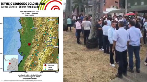Cuatro sismos de más de 4.0 se registraron en Colombia durante la tarde de este #14SEP