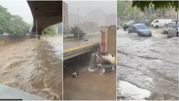 Lluvias torrenciales volvieron a causar estragos en Caracas durante la tarde del #10OCT