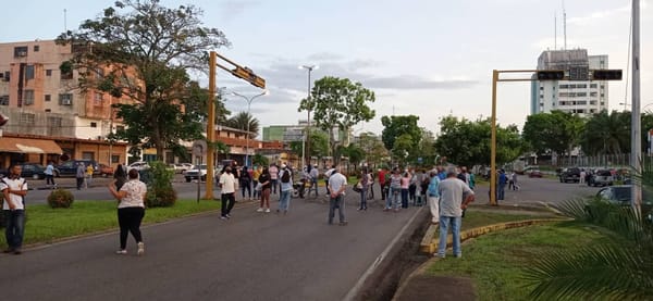 Monaguenses protestaron ante la paralización de la jornada de vacunación