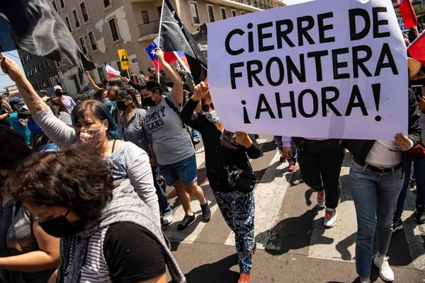 Protestas en Chile antiinmigrantes contra los venezolanos.