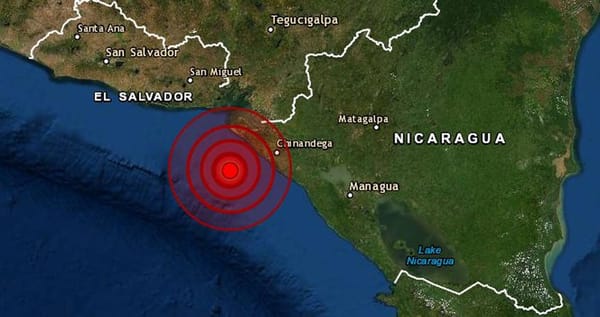 En menos de 24 hora Nicaragua reportó al menos 16 sismos de hasta 5,7 de magnitud