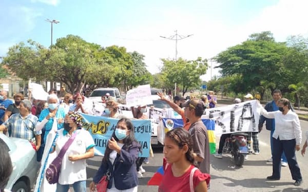 Representantes de varios gremios en Anzoátigui protestaron por beneficios laborales