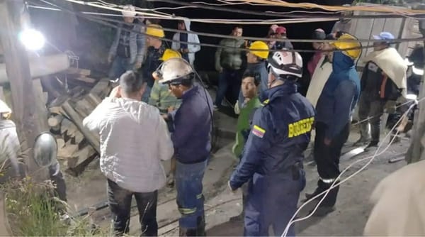 Nueve mineros fueros rescatados tras haber quedado atrapados en una mina de Colombia