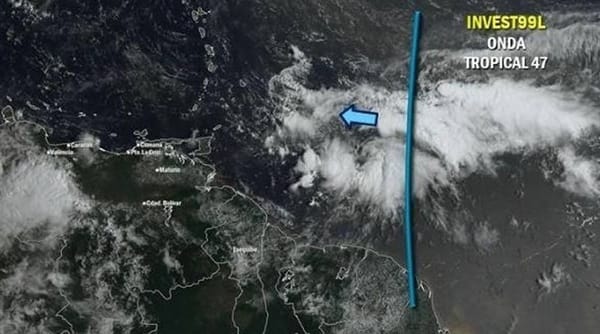 Onda tropical 47 llegará en los próximos días a Venezuela