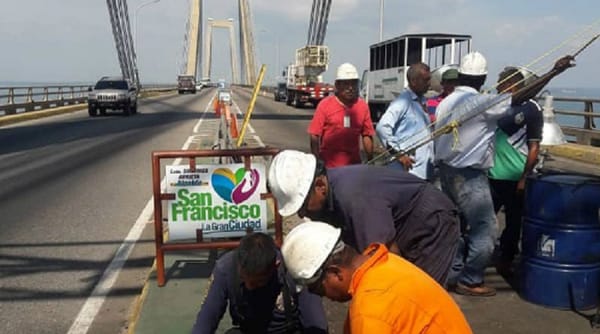 Limitan paso en Puente sobre el Lago de Maracaibo por labores de mantenimiento